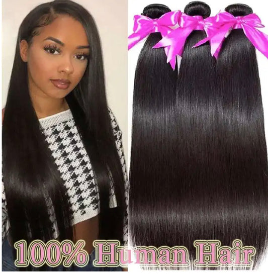 100% Remy Human Hair Straight Bundles Weaving